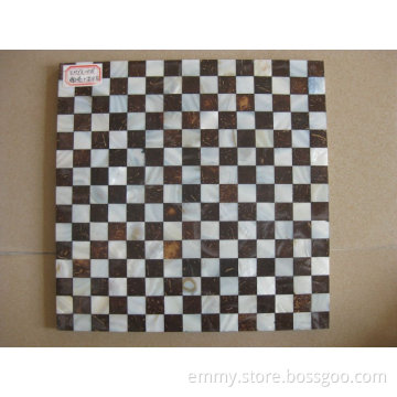Coconut mixed white river shell mosaic wall tile